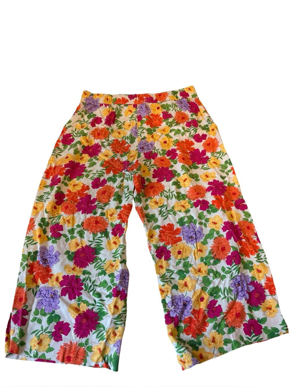Jules & Leopold Floral Wide Leg Culottes | Retro Summer Pants XL - Picture 3 of 9